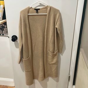 Beige long cardigan